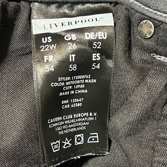 Liverpool The Ankle Skinny Pants Smoke Gray Stretch HighRise Plus-Size Curvy-Fit - Picture 10 of 12